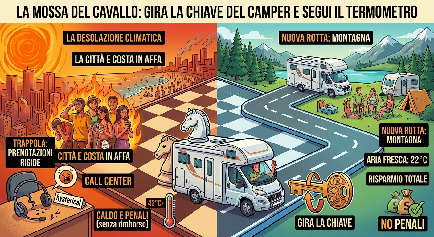 Gira la chiave del camper e segui il termometro